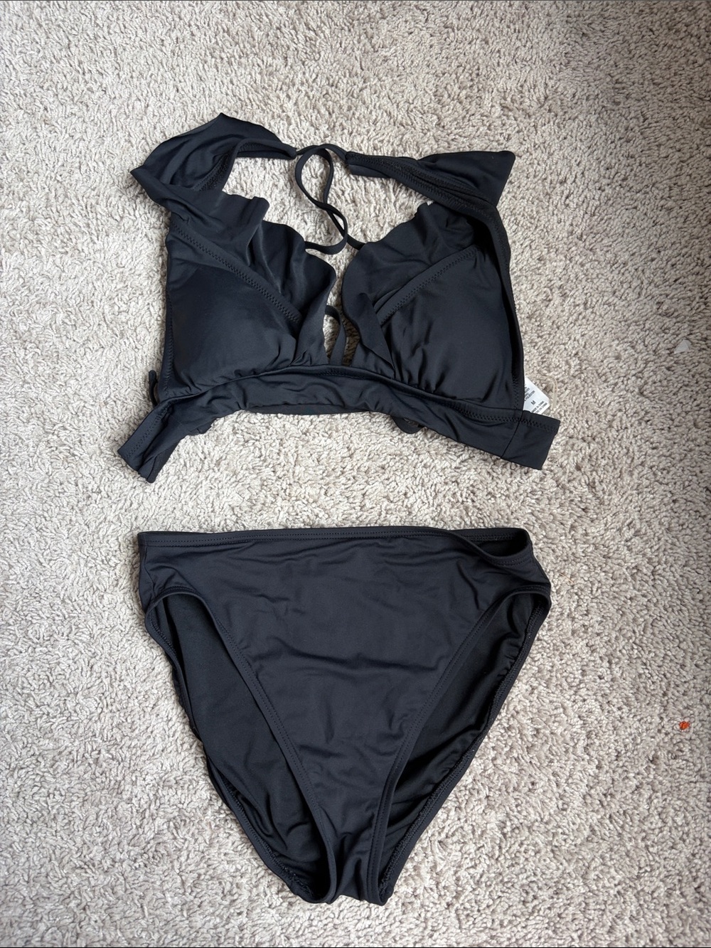 Police Black Two-Piece Bikini Set